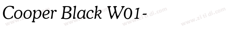 Cooper Black W01字体转换